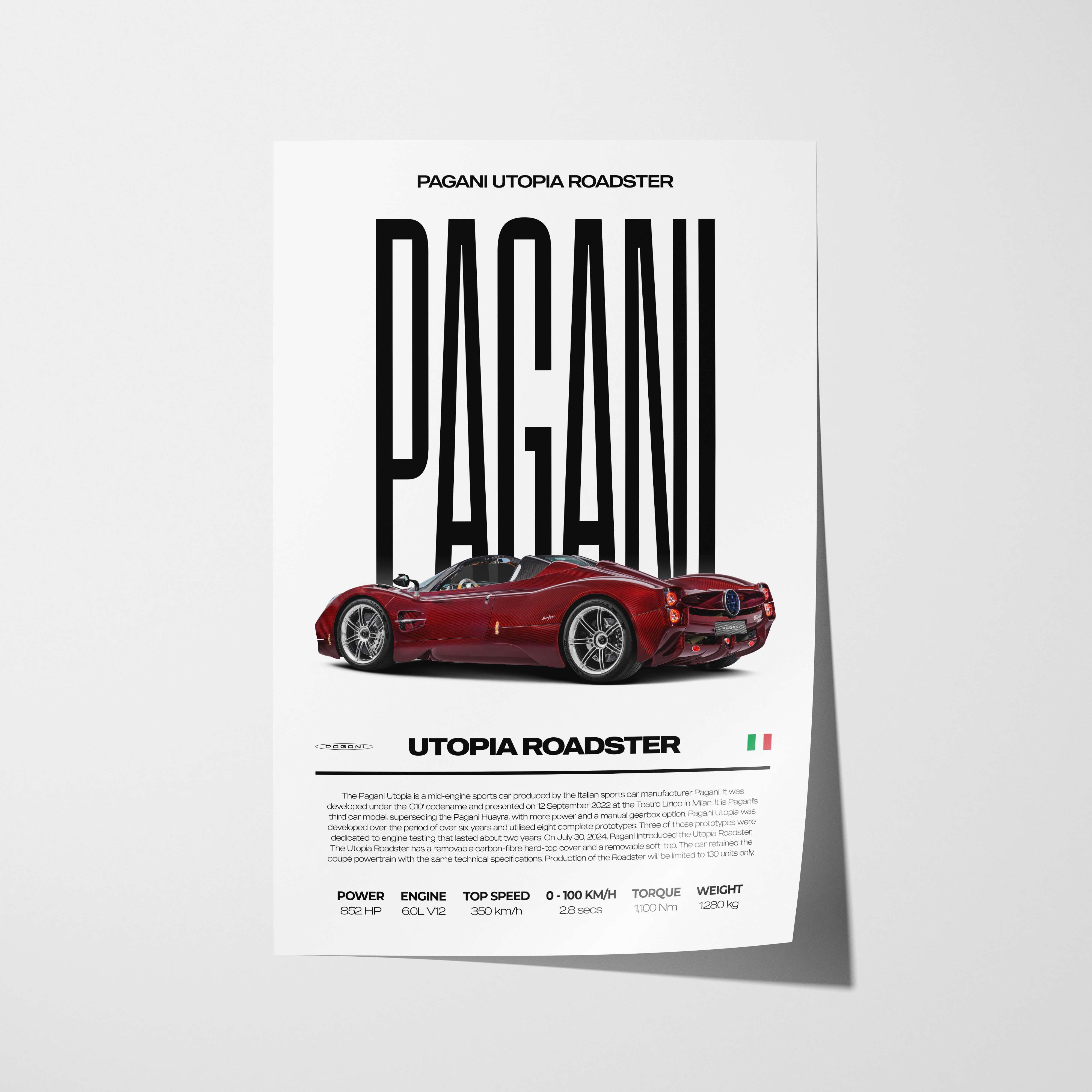 Pagani Utopia Roadster Poster