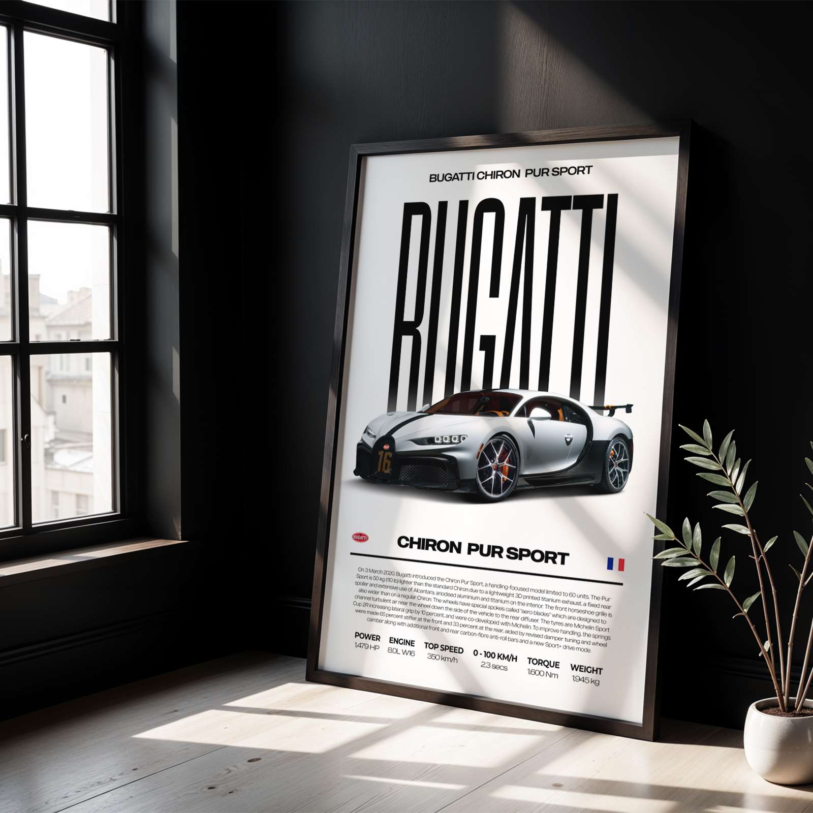 Bugatti Chiron Pur Sport Poster