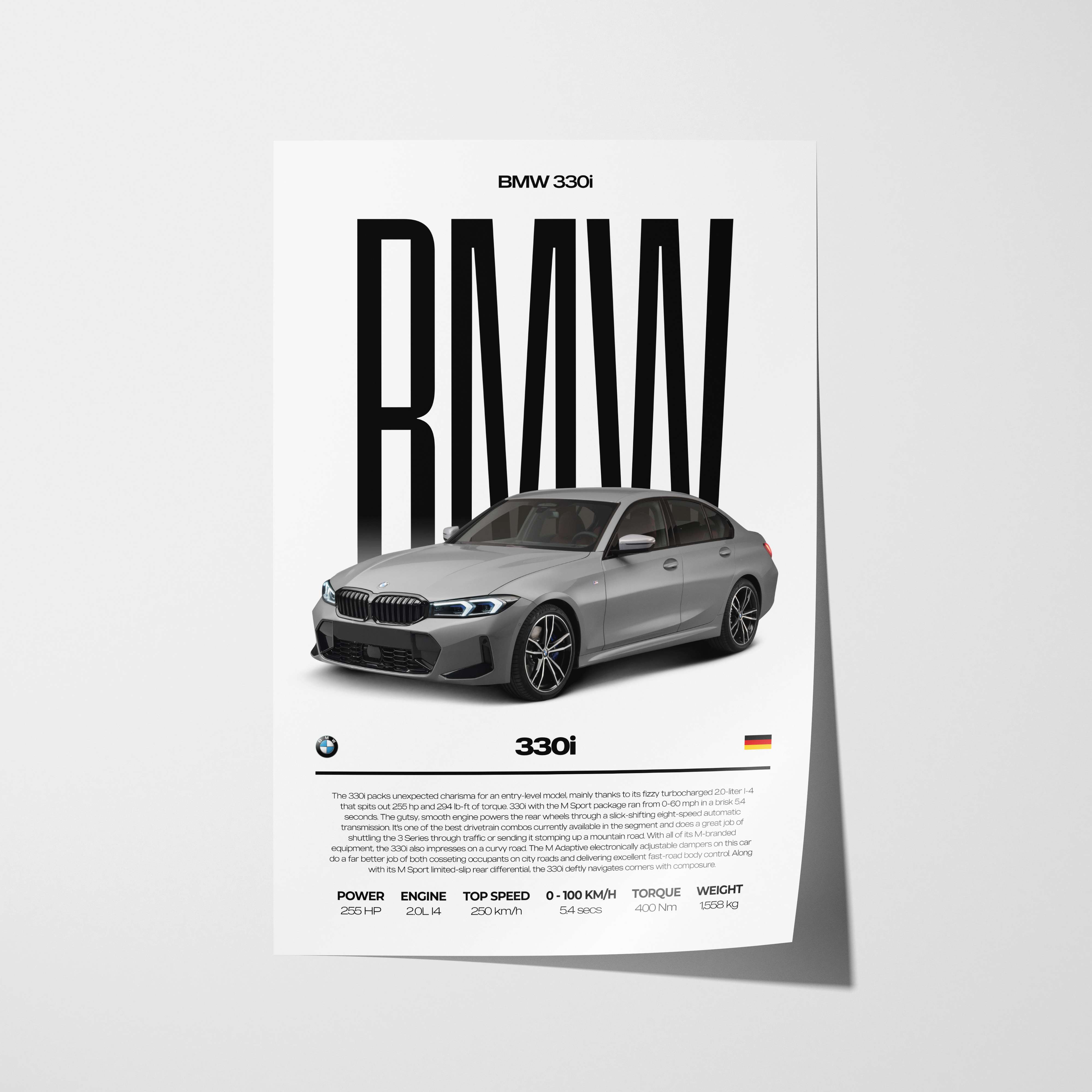 BMW 330i Poster