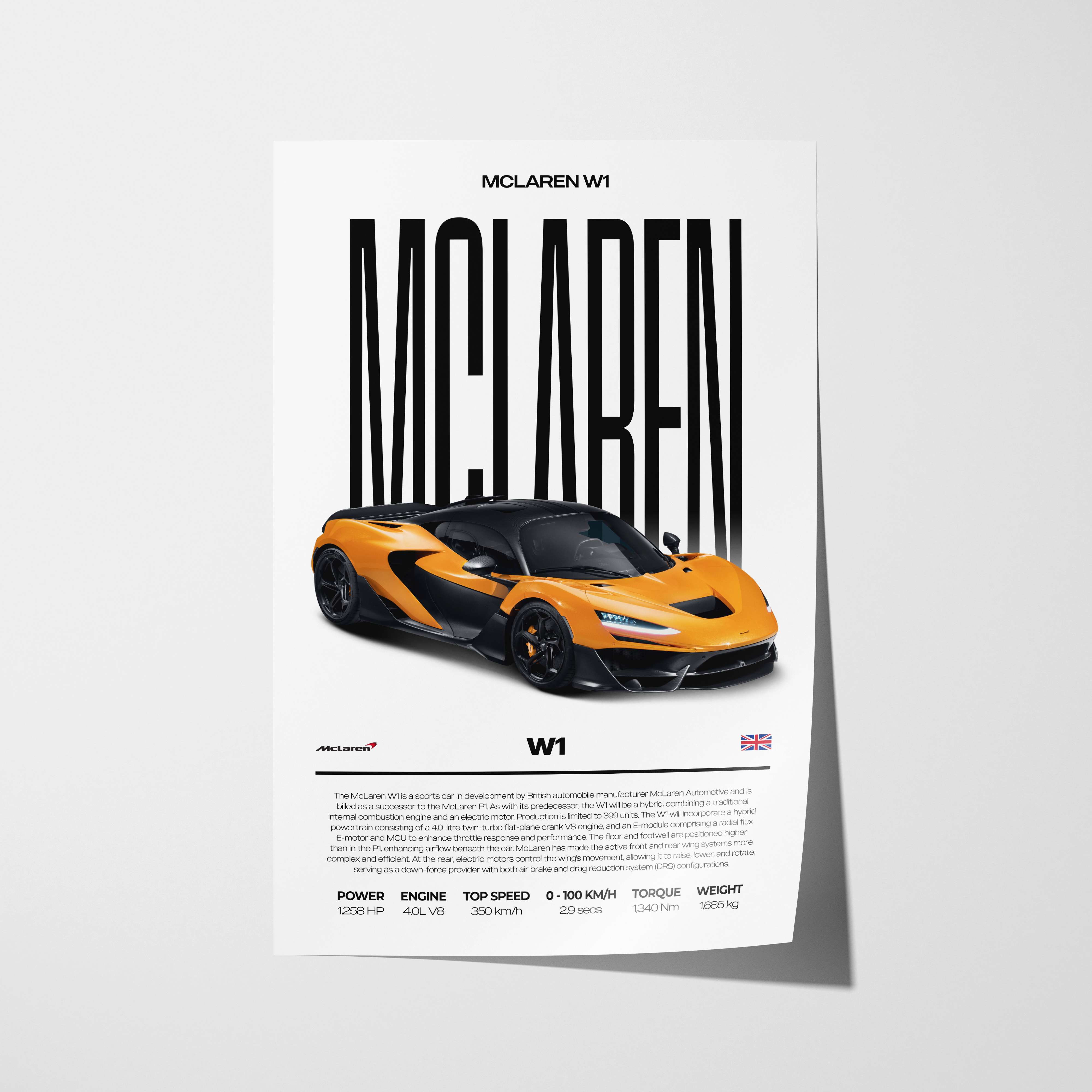 McLaren W1 Poster