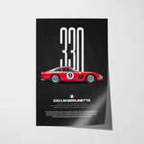 330 LM Berlinetta Car Poster