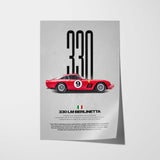 330 LM Berlinetta Car Poster
