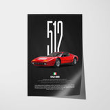 512 BB Car Poster
