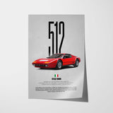512 BB Car Poster