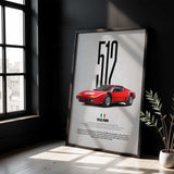 512 BB Car Poster