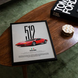 512 BB Car Poster