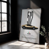 512 BB Car Poster