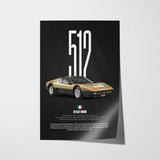 512 BB Car Poster