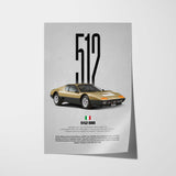 512 BB Car Poster