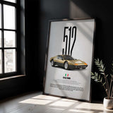 512 BB Car Poster