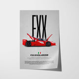 FXX Evoluzione Car Poster