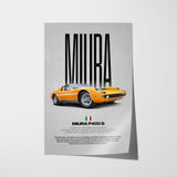 Miura P400 S Car Poster