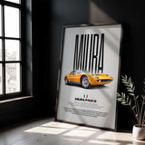 Miura P400 S Car Poster