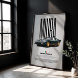 Miura P400 S Car Poster