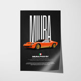 Miura P400 SV Car Poster