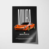 Miura P400 SV Car Poster