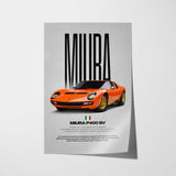 Miura P400 SV Car Poster