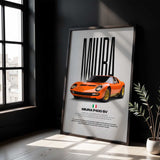 Miura P400 SV Car Poster