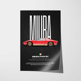 Miura P400 SV Car Poster