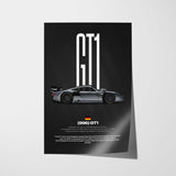 GT1 Car Poster