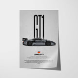 GT1 Car Poster