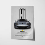 GT1 Car Poster