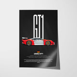 GT1 Car Poster