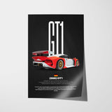 GT1 Car Poster