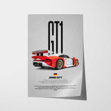 GT1 Car Poster