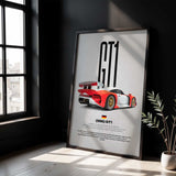 GT1 Car Poster