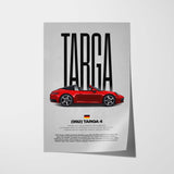 Targa 4 (992) Car Poster