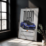 Turbo Cabriolet (991.2) Car Poster