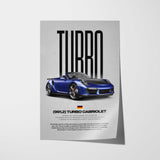 Turbo Cabriolet (991.2) Car Poster