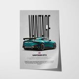 Martin Vantage GT4 Car Poster