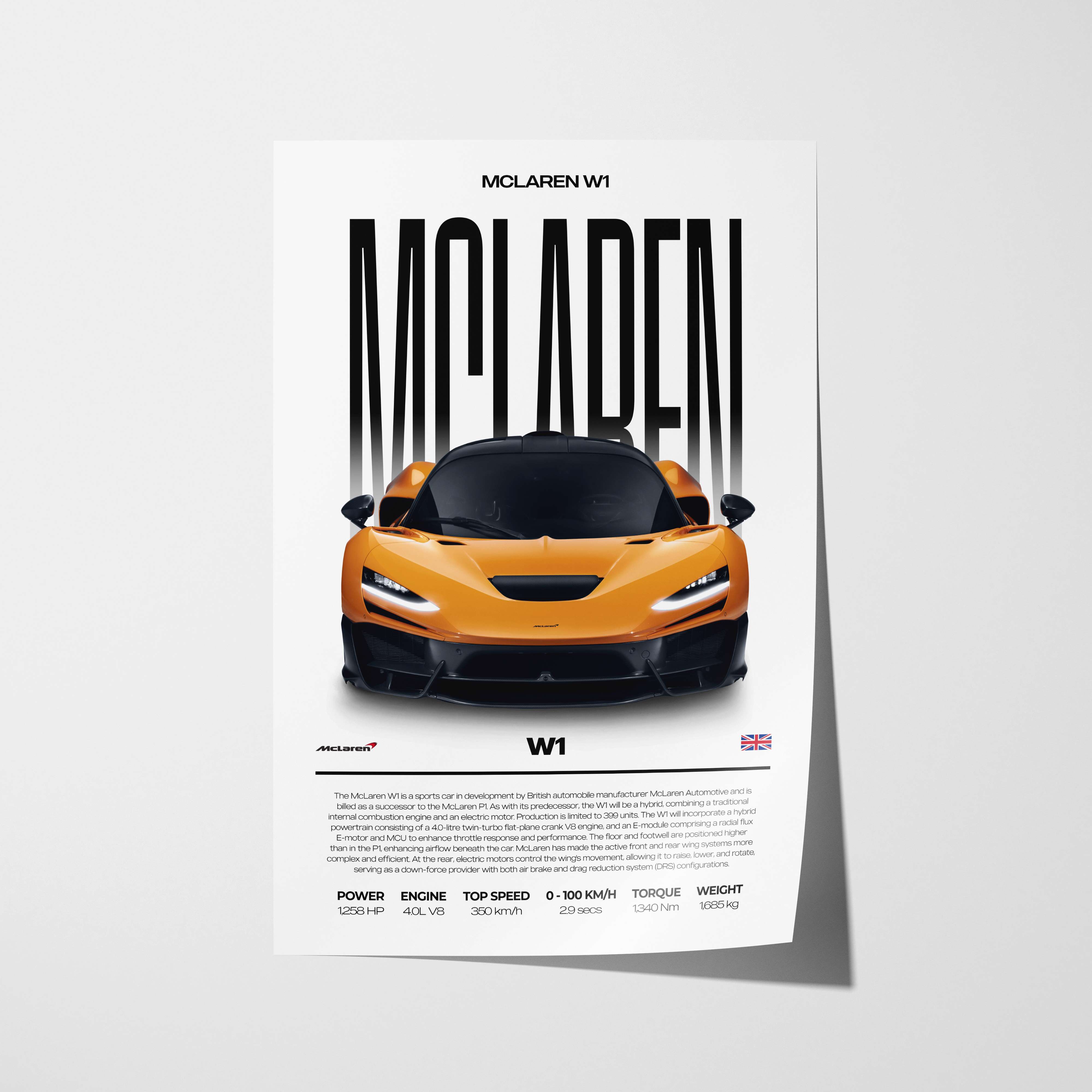 McLaren W1 Poster