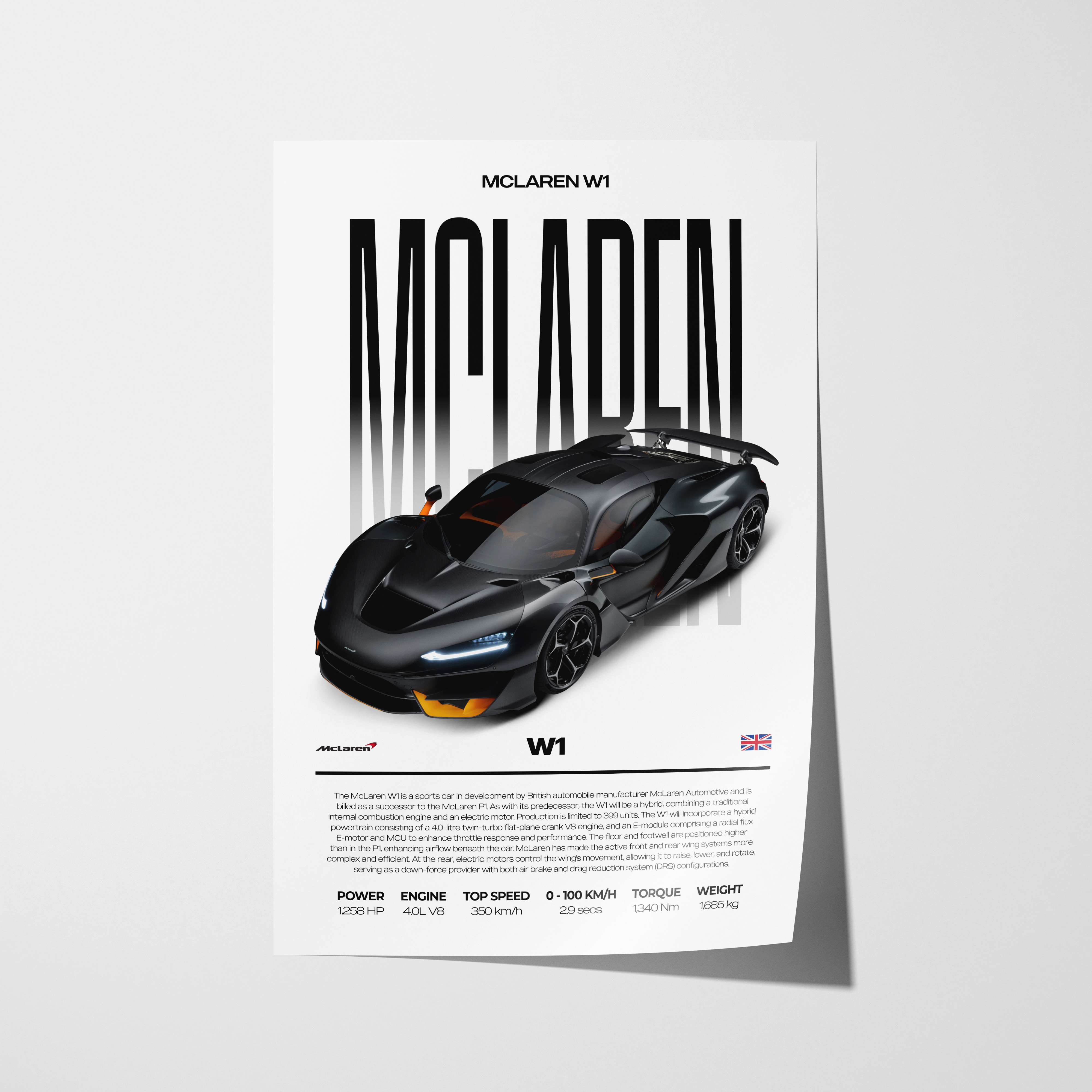 McLaren W1 Poster