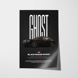 Black Badge Ghost Car Poster