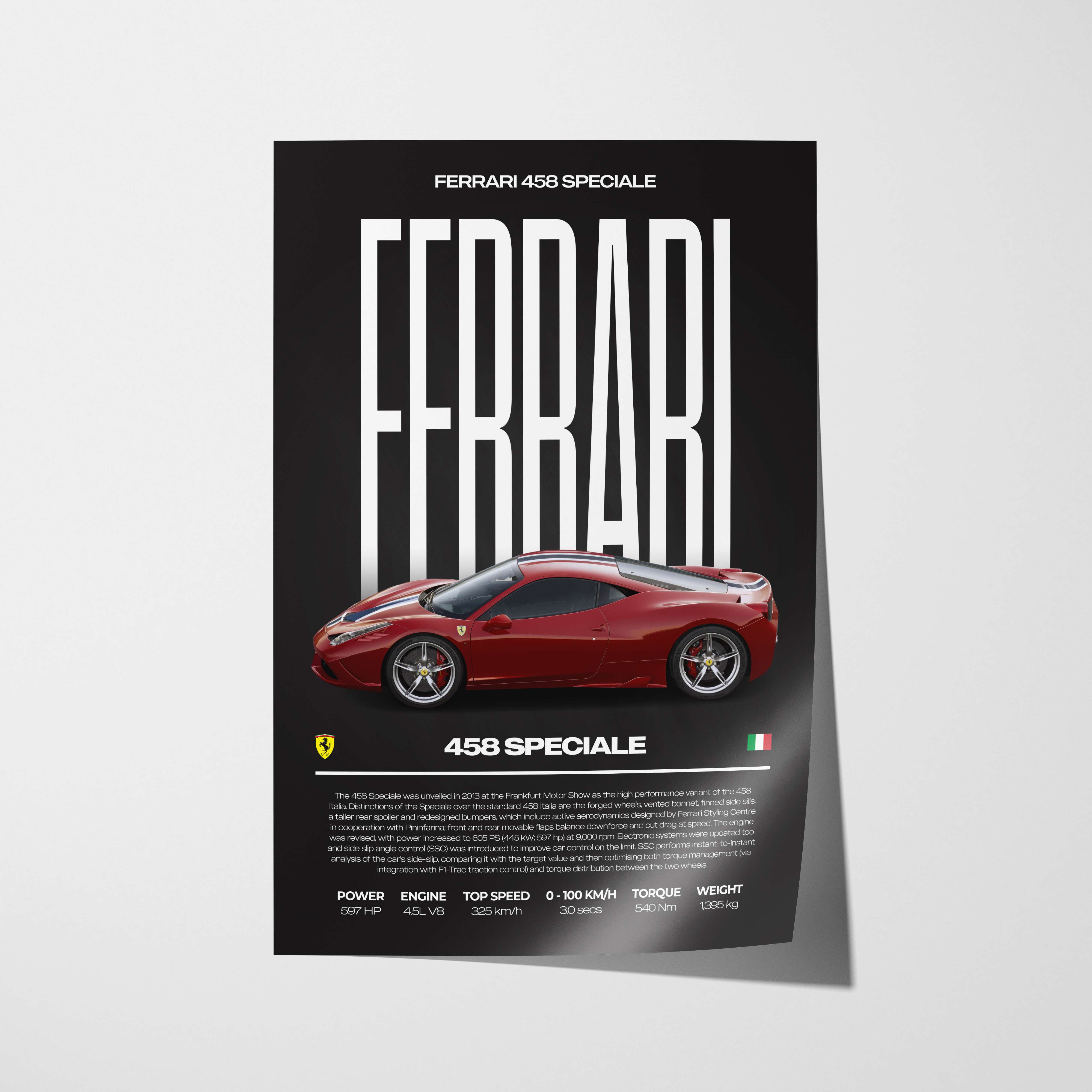 Ferrari 458 Speciale Poster