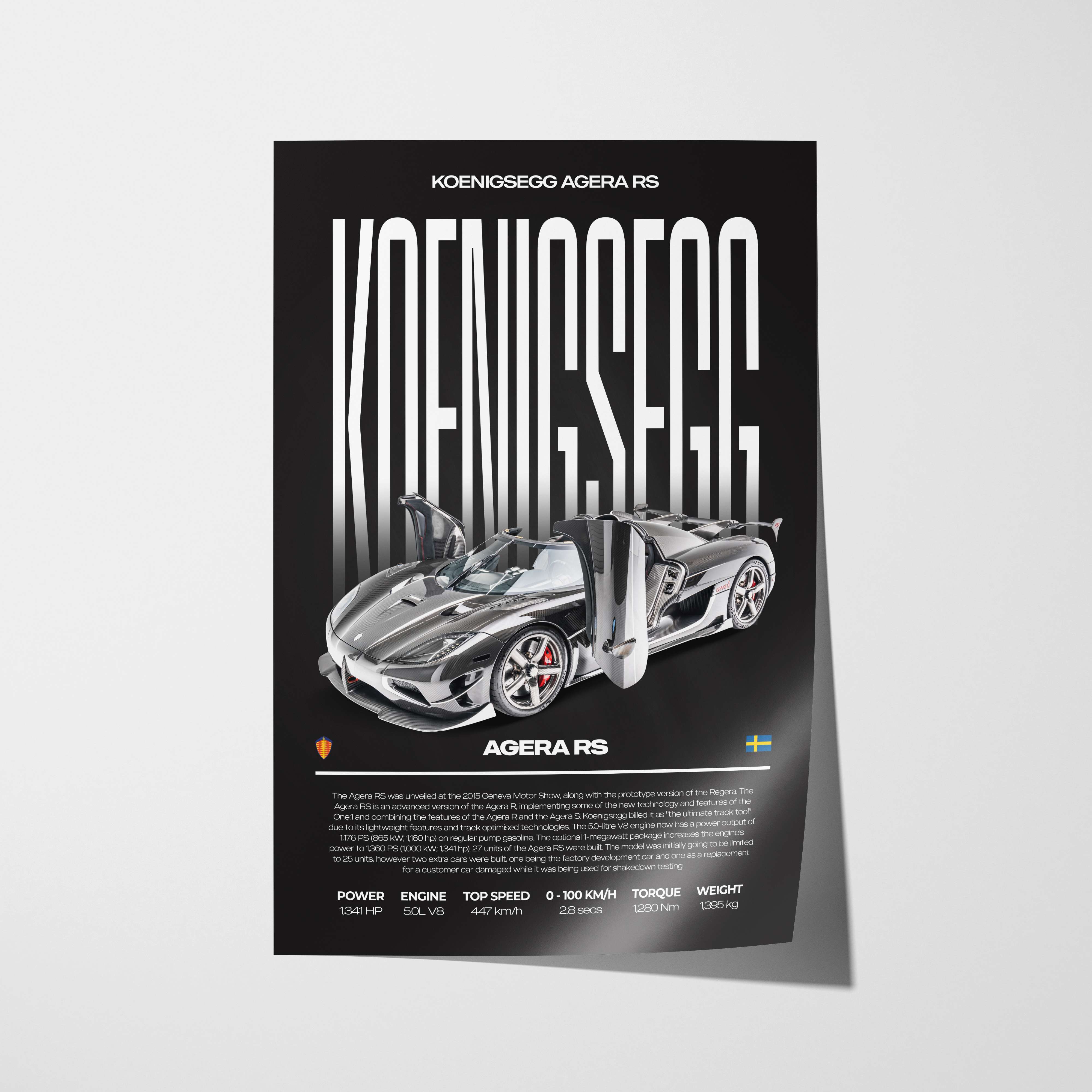 Koenigsegg Agera RS Poster