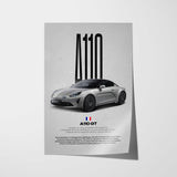 A110 GT Car Poster
