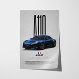 A110 GT Car Poster