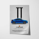 TT RS Coupe Car Poster