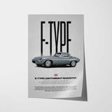 E-Type Lightweight Roadster Car Poster