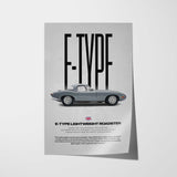 E-Type Lightweight Roadster Car Poster