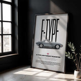 E-Type Lightweight Roadster Car Poster