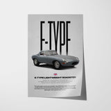 E-Type Lightweight Roadster Car Poster