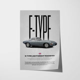 E-Type Lightweight Roadster Car Poster