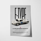 E-Type Lightweight Roadster Car Poster