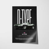D-Type Car Poster