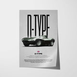 D-Type Car Poster
